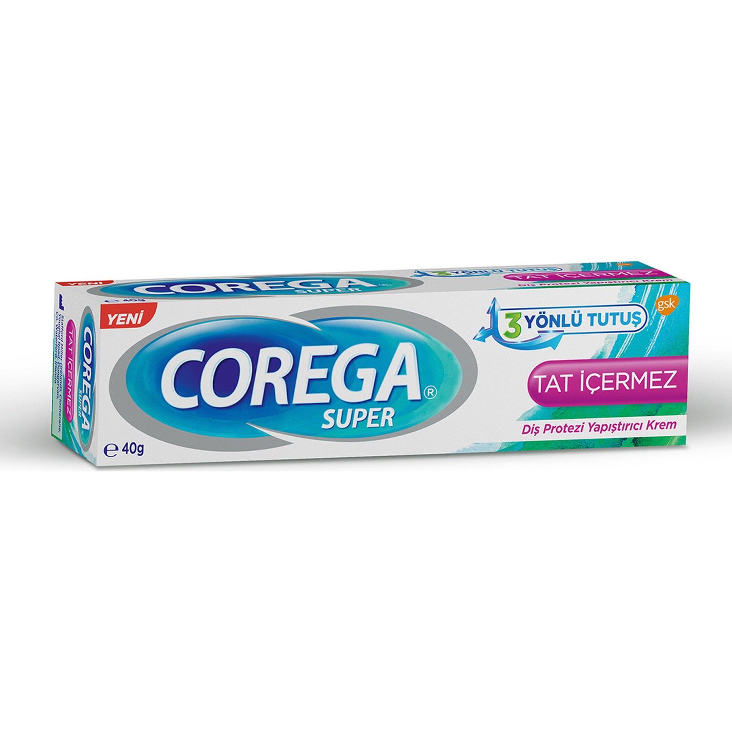 Corega Tat İçermez Diş Protez Yapıştırıcı Krem 40 Gr
