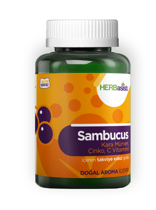 HERBasist Sambucus İçeren Takviye Edici Gıda Gummy 30 Adet