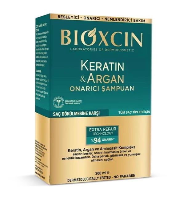Bioxcin Keratin & Argan Onarıcı Şampuan 300 ml