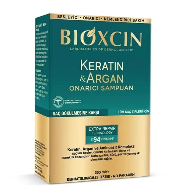 Bioxcin Keratin & Argan Onarıcı Şampuan 300 ml