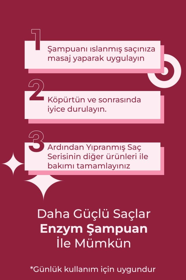 ENZYM COSMETICS Kıvırcık ve Dalgalı saçlar için Saç Bakım Şampuanı 400 ml (bukle belirginleştirici)