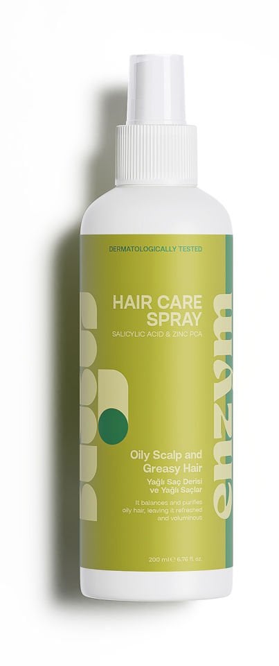 ENZYM COSMETICS Yağlı saç derisi ve yağlı saçlara özel yağlanma karşıtı saç bakım spreyi 200 ml