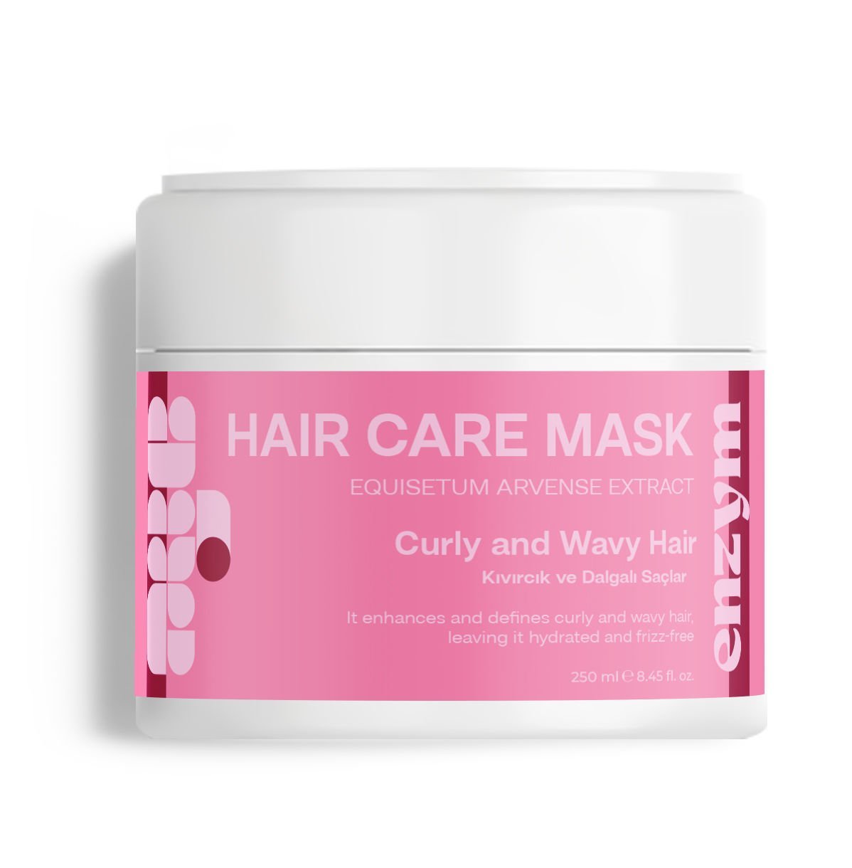 ENZYM COSMETICS Kıvırcık ve Dalgalı saçlar için Saç Bakım Maskesi 250 ml (bukle belirginleştirici)