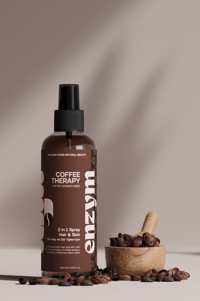 ENZYM COSMETICS Doğal Kahve Toniği Saç (dökülme karşıtı, onarıcı) ve Cilt Bakımı (ton eşitleme, antioksidan) 200 ml