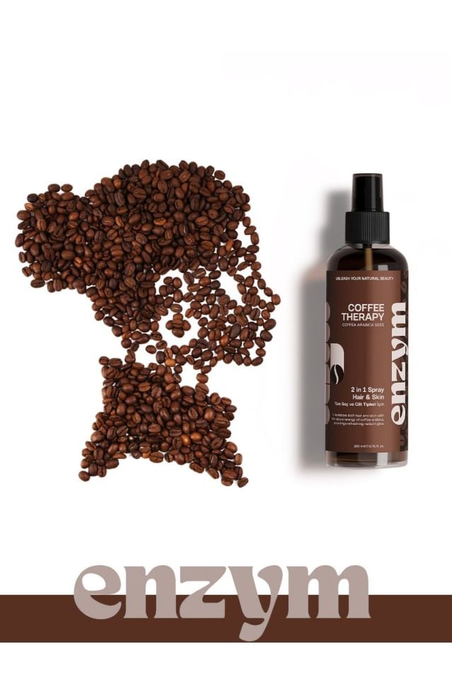ENZYM COSMETICS Doğal Kahve Toniği Saç (dökülme karşıtı, onarıcı) ve Cilt Bakımı (ton eşitleme, antioksidan) 200 ml