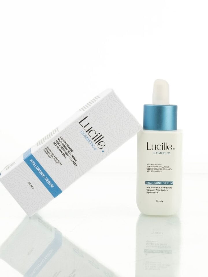 Lucille Yoğun Nemlendirici Hyalüronik Asit Serum - Niacinamide ve Kolajen İçerikli ( Vegan İçerik ) 30 Ml