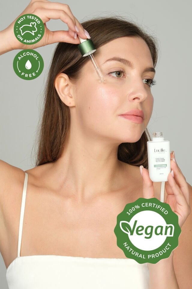 Lucille B Vitamin Serum - Niacinamide ve Kolajen İçerikli ( Özel Vegan İçerik ) - 30 Ml