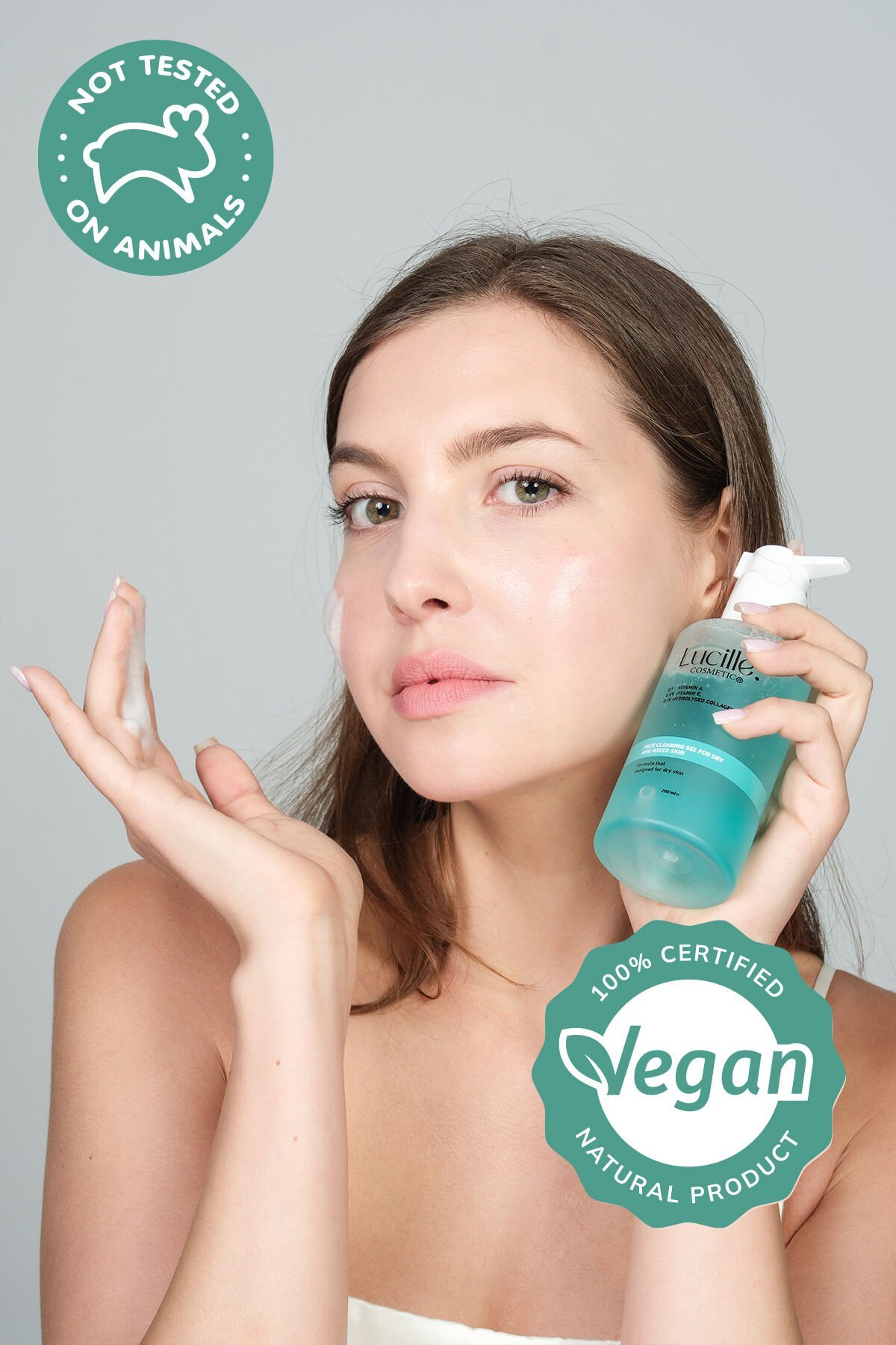 Lucille Yıkama Jeli Kuru Ve Karma Ciltler Için - Kolajen Ve Vitamin Içerikli ( Vegan Içerik ) - 200 ml